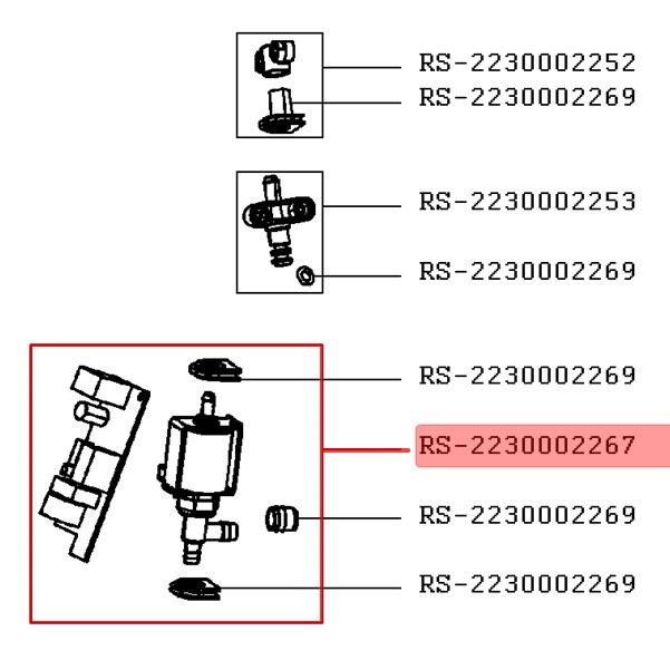 Помпа с платой управления RS-2230002267 для пылесоса пароочистителя Rowenta