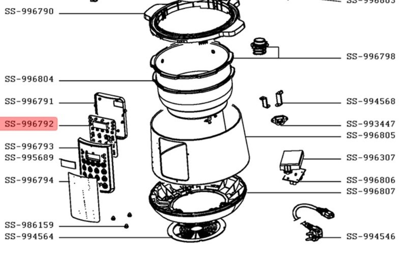 Плата керування для мультиварки Tefal SS-996792