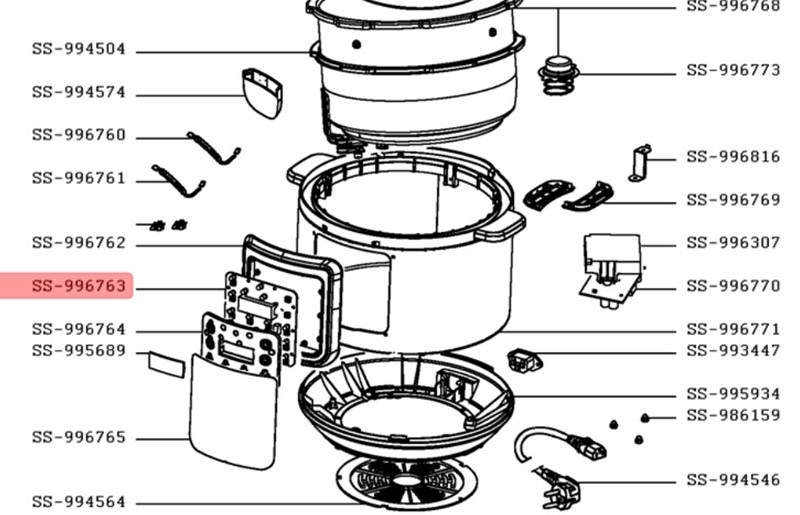 Плата керування для мультиварки Moulinex SS-996763