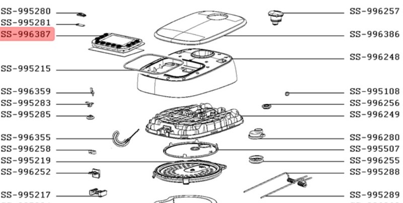 Плата керування для мультиварки Tefal SS-996387