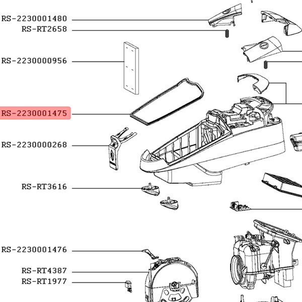 Уплотнитель крышки пылесоса Rowenta RS-2230001475