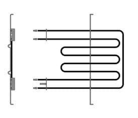 Нагрівальний елемент духовки подвійний верхній 2250 556W Indesit Ariston C00081591