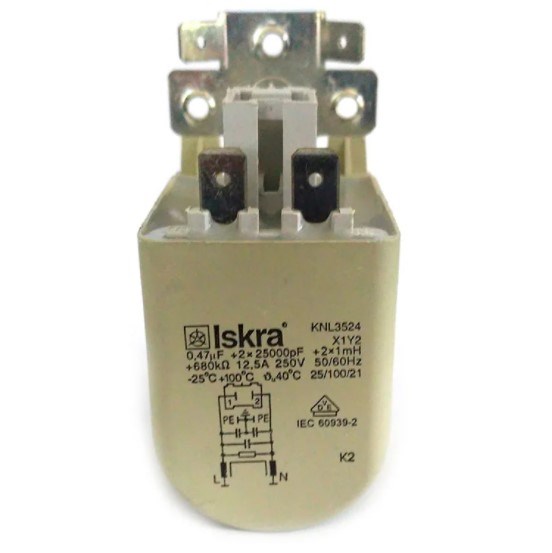 Фільтр мережевий EN60939-2 275V 10A для пральної машини Bosch 00623842