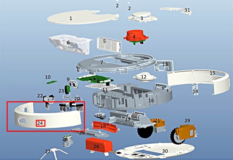Передній бампер для робота пилососа Xiaomi Mi Robot Vacuum C015300000300