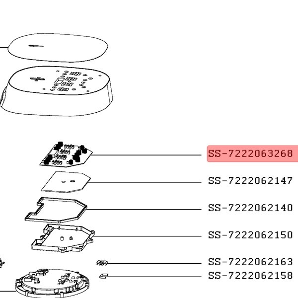 Плата управления SS-7222063268 для мультиварки Tefal RK908A34