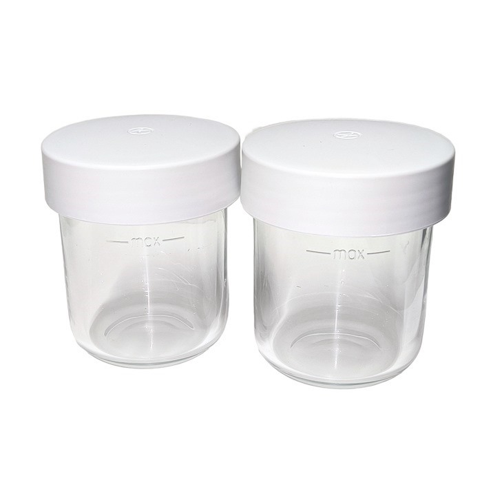 Стеклянная колба мельнички с крышкой для кухонного комбайна Kenwood (2 шт) KW697736 original1