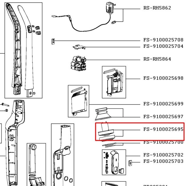 Двигатель для пылесоса Rowenta FS-9100025695